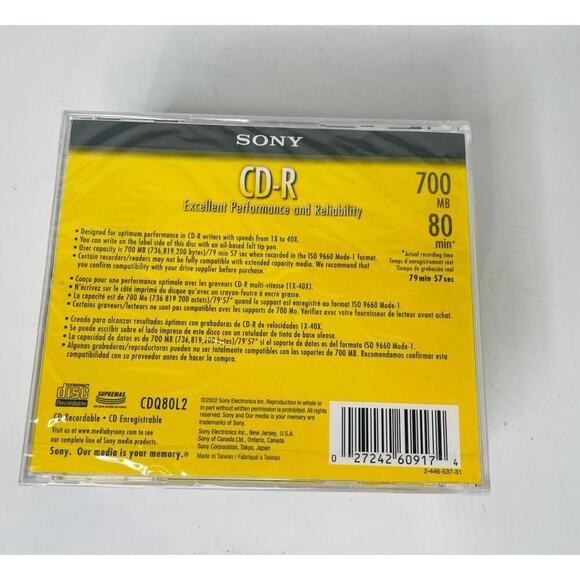 Lot of 7 Sony CD-R 80 Min Discs Recordable - Picture 2 of 3